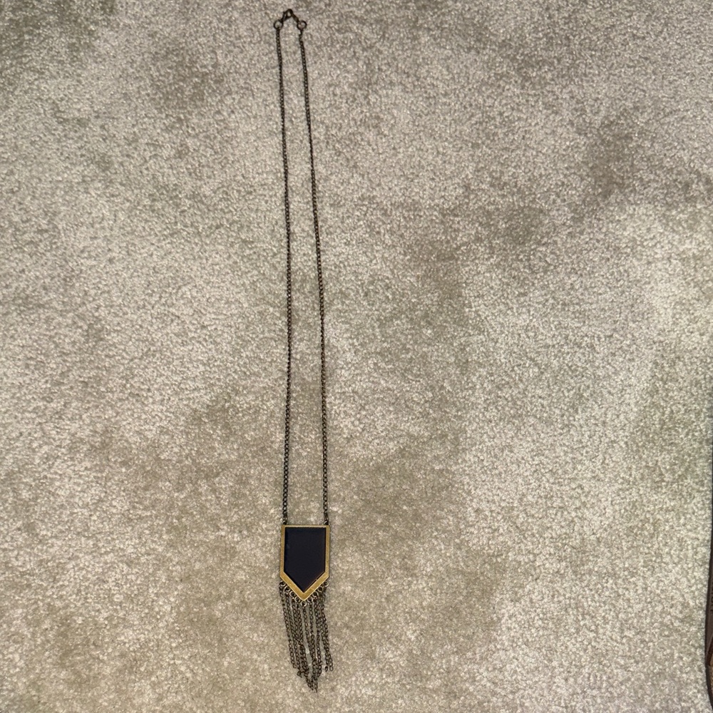 Elegant Navy and Gold Necklace